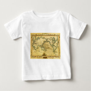 T-shirt Pour Bébé Carte du monde antique