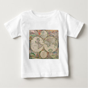 T-shirt Pour Bébé Carte du monde antique