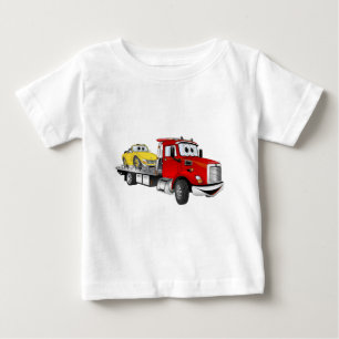 T-shirt Pour Bébé Carton plat du Camion Rouge Tow