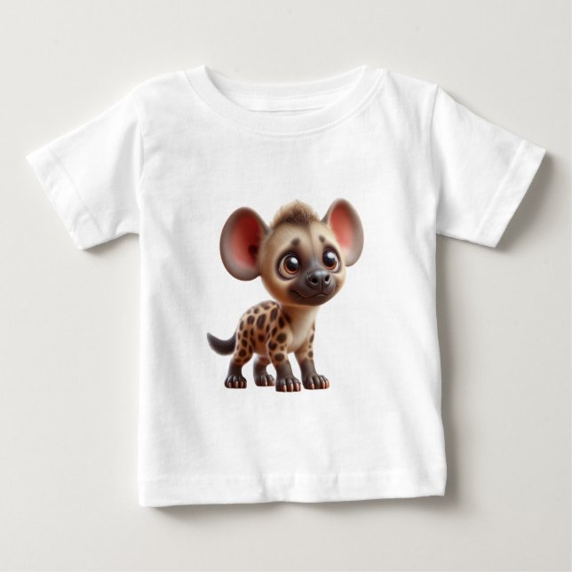 T-shirt Pour Bébé Cartoon adorable Hyena Cub Graphic (Devant)