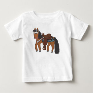 T-shirt Pour Bébé Cartoon mignon Cheval de l'Ouest