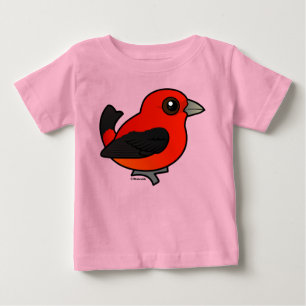 T-shirt Pour Bébé Cartoon Scarlet Tanager