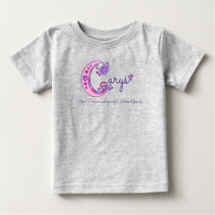 T-shirt Pour Bébé Carys girls C nom signifiant chemise monographique