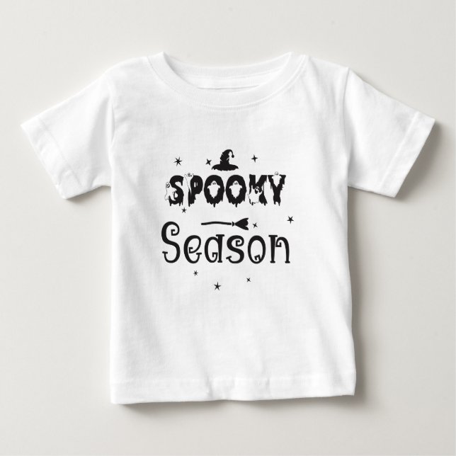 T-shirt Pour Bébé Casquette sorcière de saison éffrayante (Devant)