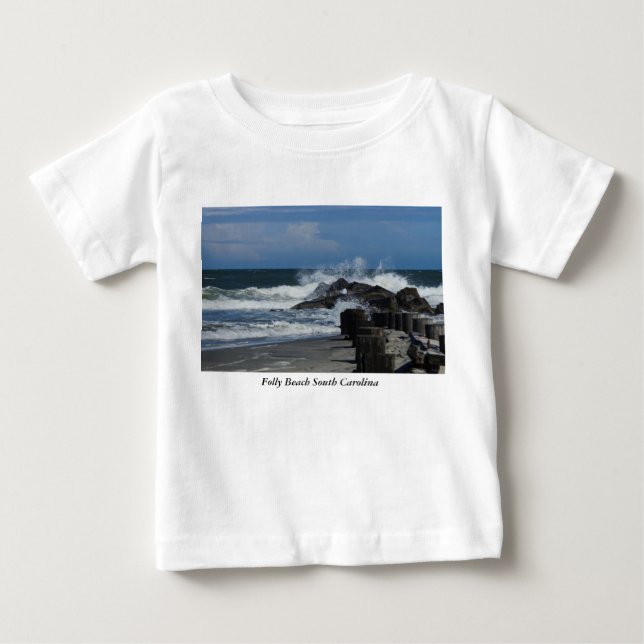 T-shirt Pour Bébé Casser Des Vagues À La Folie (Devant)