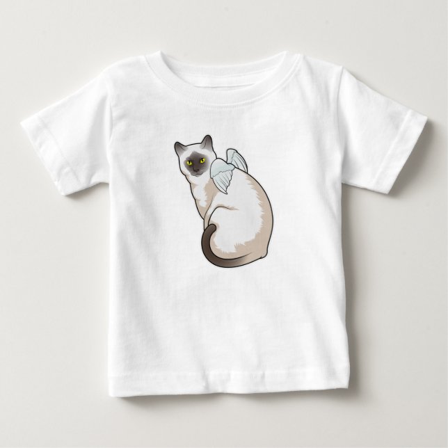 T-shirt Pour Bébé Cat Angel (Devant)