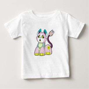 T-shirt Pour Bébé Cat as robot