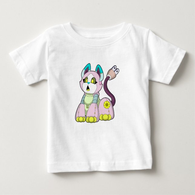 T-shirt Pour Bébé Cat as robot (Devant)