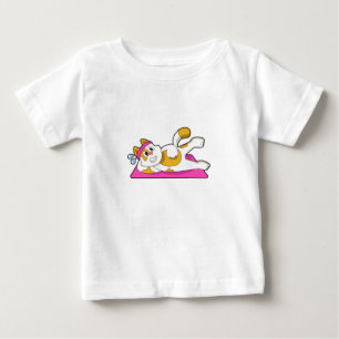 T-shirt Pour Bébé Cat at Yoga Exercice d'étirement