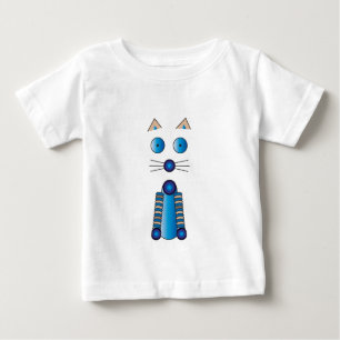 T-shirt Pour Bébé CAT bleu