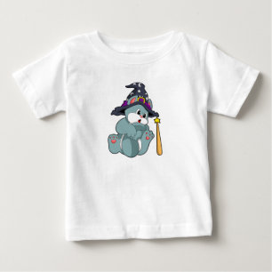 T-shirt Pour Bébé Cat en Assistant avec baguette magique et Casquett