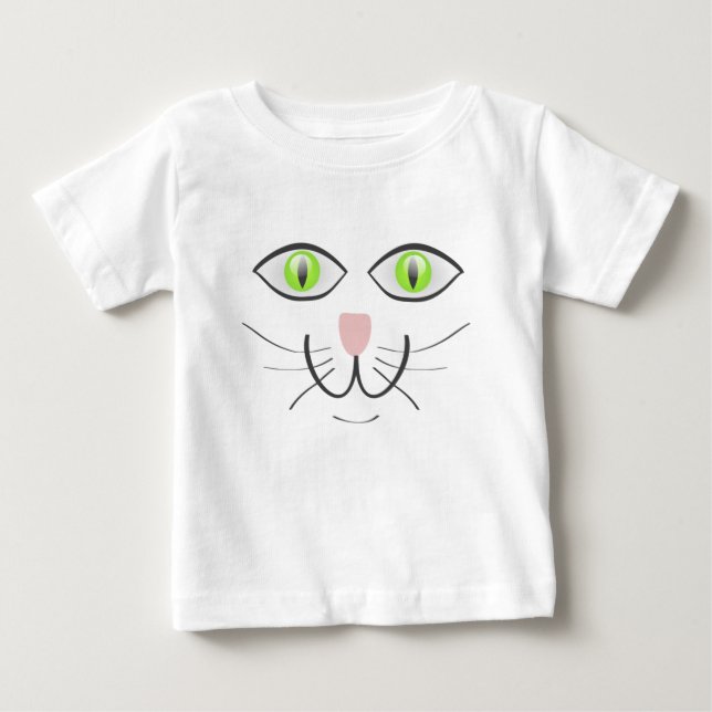 T-shirt Pour Bébé Cat Funny Face Cartoon-29034 (Devant)