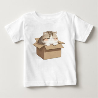 T-shirt Pour Bébé Cat in the Box 