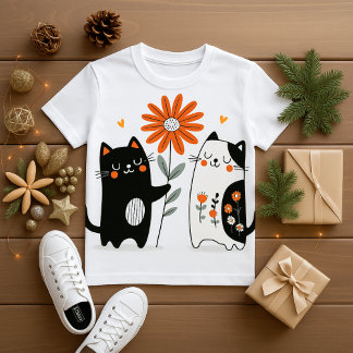 T-shirt Pour Bébé cat love t shirt design