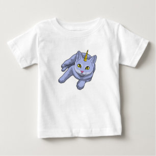 T-shirt Pour Bébé Cat Unicorn