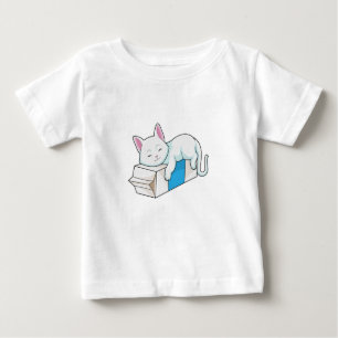 T-shirt Pour Bébé Cat with Milk