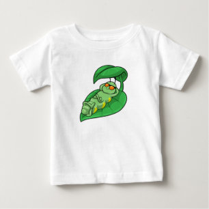 T-shirt Pour Bébé Caterpillar avec feuille