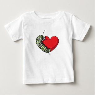 T-shirt Pour Bébé Caterpillar love heart