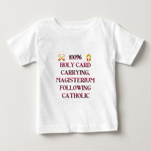 T-shirt Pour Bébé Catholique de 100% ! (Devant)