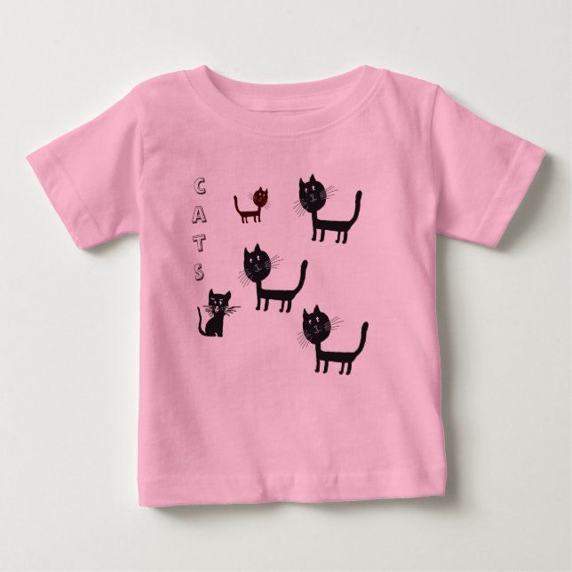T-shirt Pour Bébé CATS Bébé Tutu Bodysuit, rose (Devant)