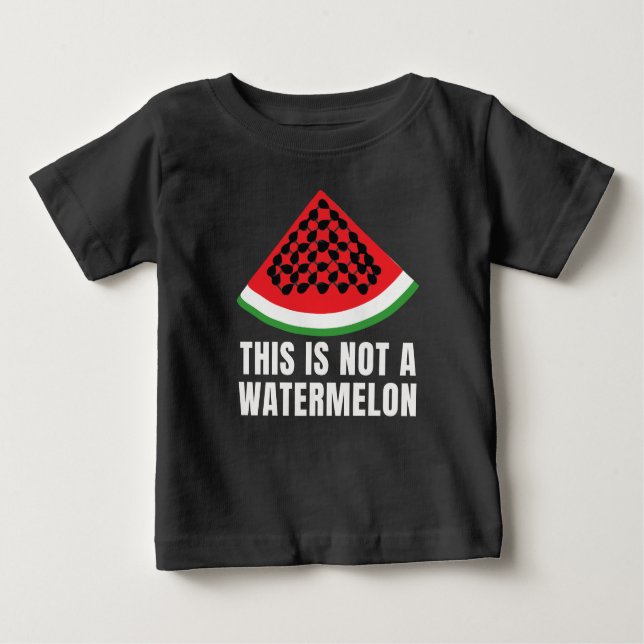 T-shirt Pour Bébé Ce n'est pas une pastèque - Palestinien keffiyeh (Devant)