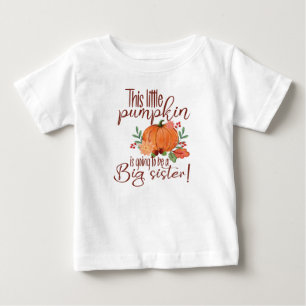 T-shirt Pour Bébé Ce Petit Citrouille Va Être Une Grande Soeur
