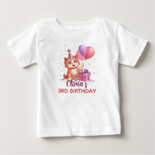 T-shirt Pour Bébé Célébration de chats Kitty Anniversaire