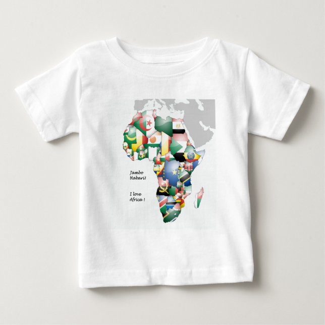 T-shirt Pour Bébé Célébration de l'Afrique dans le design des drapea (Devant)