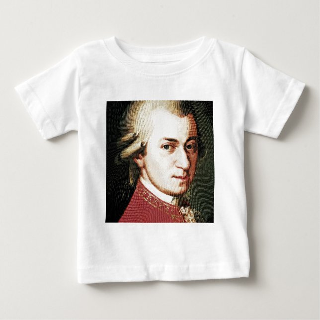 T-shirt Pour Bébé célébrités Wolfgang Amadeus Mozart (Devant)