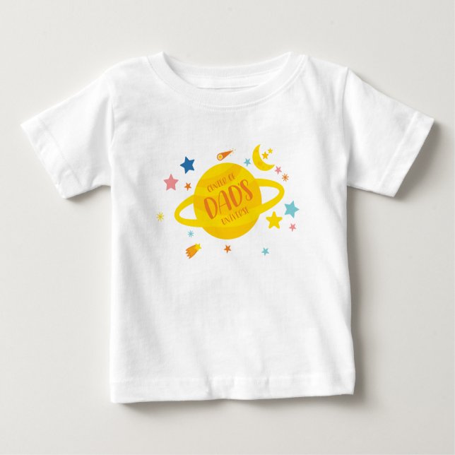 T-shirt Pour Bébé Centre de l'univers de Papa (Devant)