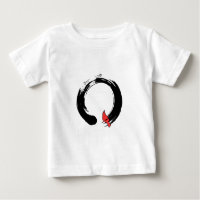 Cercle Enso avec cardinal rouge