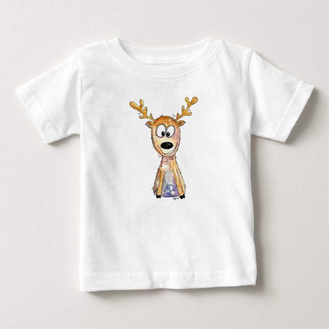T-shirt Pour Bébé Cerf mignon (Devant)