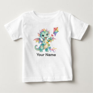 T-shirt Pour Bébé Cerf-volant bébé dragon mignon personnalisé bébé t