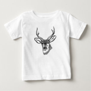 T-shirt Pour Bébé Cerfs communs vintages