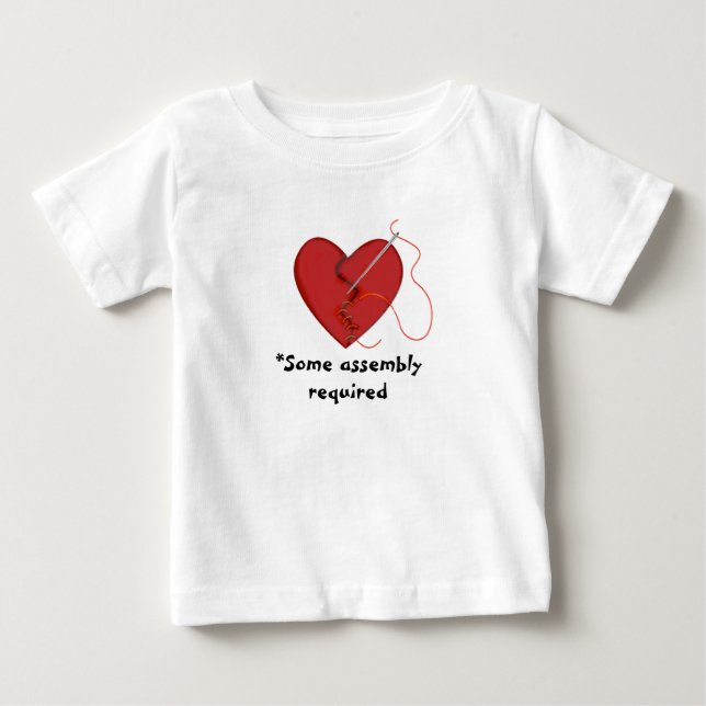 T-shirt Pour Bébé Certains Assemblage Requis Coeur Roulé Coeur Roulé (Devant)