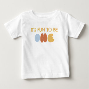 T-shirt Pour Bébé C'est amusant d'être pour un 1er anniversaire
