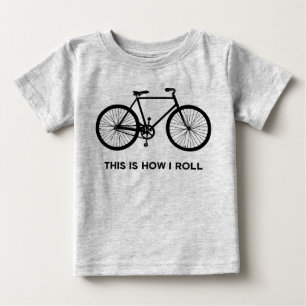 T-shirt Pour Bébé C'Est Comme Ça Que Je Roule En Cyclisme