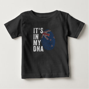 T-shirt Pour Bébé C'est dans mon ADN - drapeau néo-zélandais