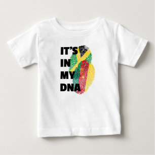 T-shirt Pour Bébé C'est dans mon ADN - Empreinte digitale Jamaïque &