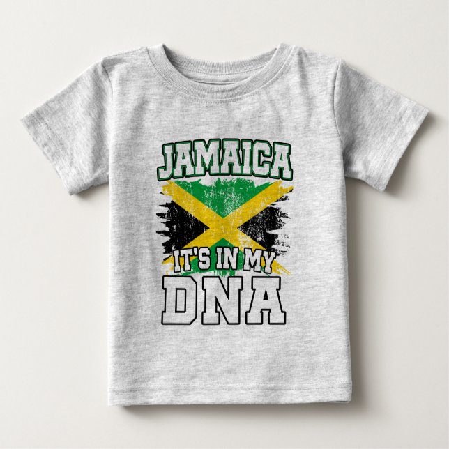 T-shirt Pour Bébé C'est dans mon ADN Jamaïcain Pride Jamaïque Drapea (Devant)