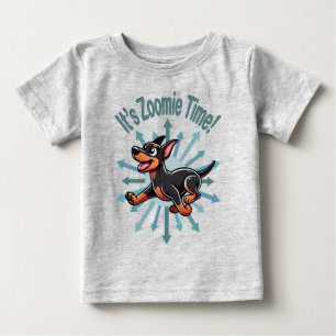 T-shirt Pour Bébé C'est l'heure de Zoomie Doberman Pinscher