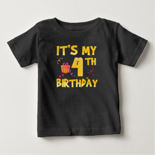 T-shirt Pour Bébé C'est mon 4ème anniversaire