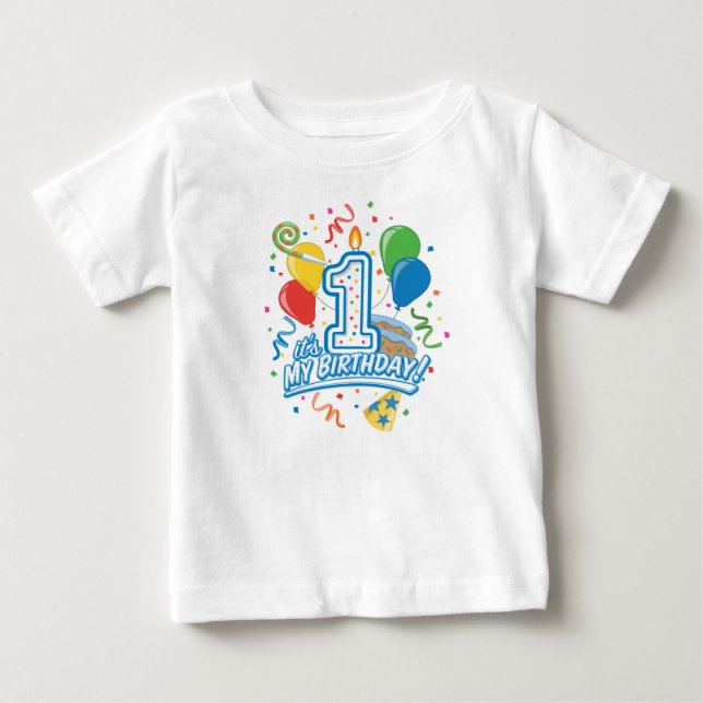 T-shirt Pour Bébé C'est mon anniversaire ! Un an enfant bébé (Devant)