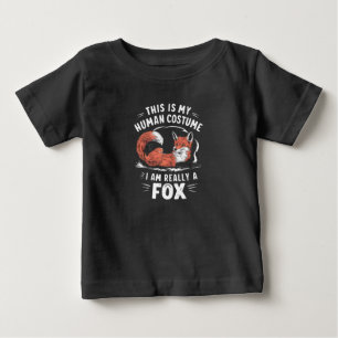 T-shirt Pour Bébé C'est Mon Déguisement D'humain Je Suis Réellement 