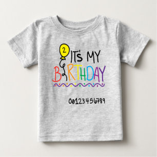 T-shirt Pour Bébé C'est mon deuxième anniversaire