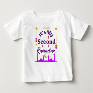 T-shirt Pour Bébé C'est mon deuxième Ramadan