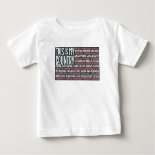 T-shirt Pour Bébé C'est mon pays