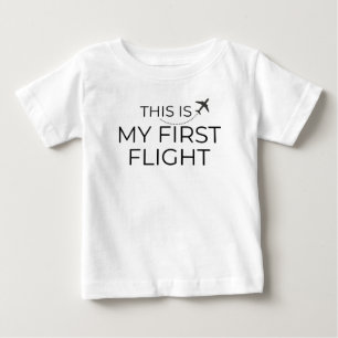 T-shirt Pour Bébé "C'est mon premier vol" Mini T-shirt bébé minimali