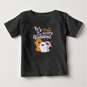 T-shirt Pour Bébé C'est temps de faire peur aux humains ! Gentils fa