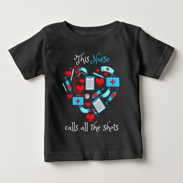 T-shirt Pour Bébé Cette Infirmière Appelle Toutes Les Chaussures (Devant)